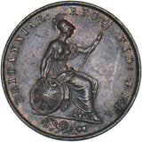 1856 Halfpenny - Victoria British Copper Coin - Very Nice