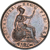 1856 Halfpenny - Victoria British Copper Coin - Superb
