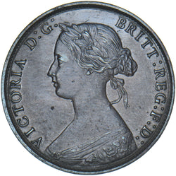 1862 Halfpenny - Victoria British Bronze Coin - Very Nice