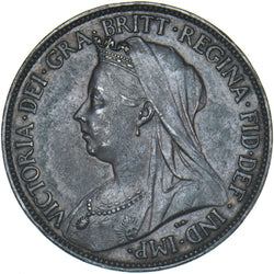 1895 Halfpenny - Victoria British Bronze Coin - Very Nice