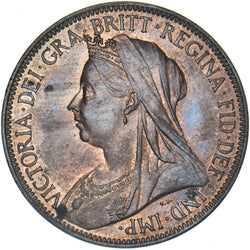 1901 Halfpenny - Victoria British Bronze Coin - Superb