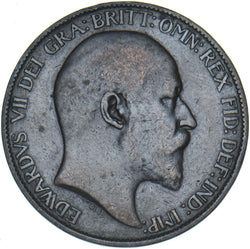 1902 Halfpenny (Low Tide) - Edward VII British Bronze Coin - Nice