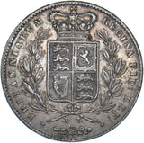 1844 Crown (Unfinished Die) - Victoria British Silver Coin - Nice