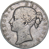 1847 Crown - Victoria British Silver Coin