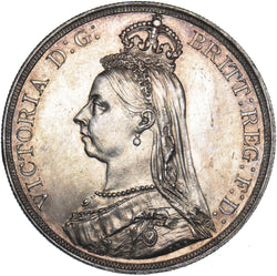 1887 Crown - Victoria British Silver Coin - Superb