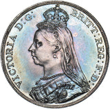 1887 Crown - Victoria British Silver Coin - Very Nice