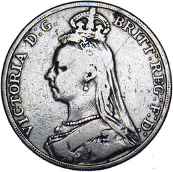 1888 Crown - Victoria British Silver Coin