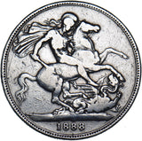 1888 Crown - Victoria British Silver Coin