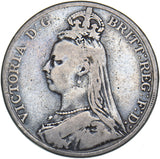 1890 Crown - Victoria British Silver Coin