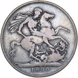 1890 Crown - Victoria British Silver Coin