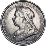 1893 LVI Crown (Davies 503, Dies 1B) - Victoria British Silver Coin - Nice