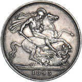 1893 LVI Crown (Davies 503C, Dies 1aF) - Victoria British Silver Coin - Nice