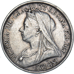 1893 LVI Crown - Victoria British Silver Coin - Nice