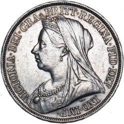 1893 LVI Crown - Victoria British Silver Coin - Nice