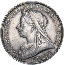 1895 LIX Crown - Victoria British Silver Coin - Nice