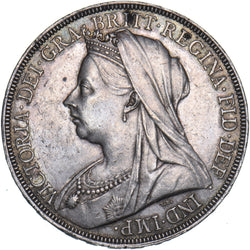 1896 LX Crown - Victoria British Silver Coin - Very Nice