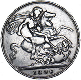1896 LX Crown - Victoria British Silver Coin