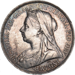 1896 LX Crown - Victoria British Silver Coin - Very Nice