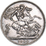 1900 LXIII Crown - Victoria British Silver Coin - Nice
