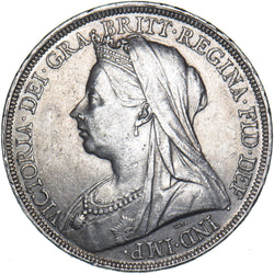 1900 LXIII Crown (Dies 2E) - Victoria British Silver Coin - Very Nice