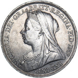 1900 LXIII Crown (Dies 2E) - Victoria British Silver Coin - Very Nice