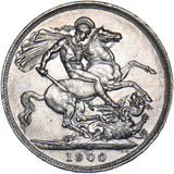 1900 LXIII Crown (Dies 2E) - Victoria British Silver Coin - Very Nice