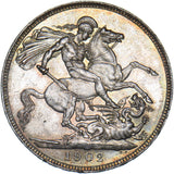 1902 Crown - Edward VII British Silver Coin - Superb