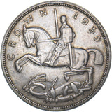 1935 Crown - George V British Silver Coin - Very Nice