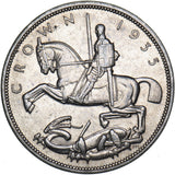 1935 Crown - George V British Silver Coin - Very Nice