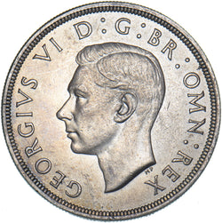 1937 Crown - George VI British Silver Coin - Superb