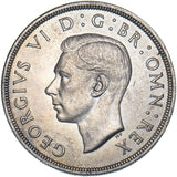 1937 Crown - George VI British Silver Coin - Superb