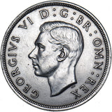 1937 Crown - George VI British Silver Coin - Very Nice