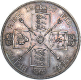 1887 Double Florin (Arabic 1) - Victoria British Silver Coin - Very Nice