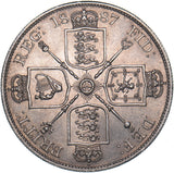 1887 Double Florin (Scarce Dies 1B) - Victoria British Silver Coin - Very Nice