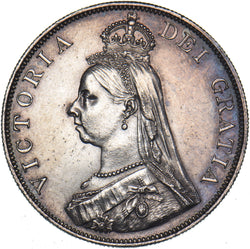 1888 Double Florin - Victoria British Silver Coin - Very Nice