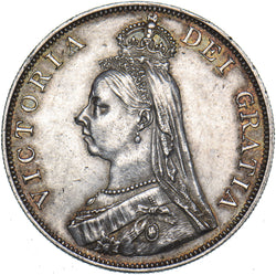 1888 Double Florin - Victoria British Silver Coin - Very Nice