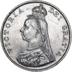 1889 Double Florin - Victoria British Silver Coin - Very Nice
