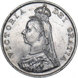 1889 Double Florin - Victoria British Silver Coin - Very Nice