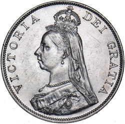 1889 Double Florin - Victoria British Silver Coin - Very Nice