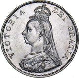 1889 Double Florin - Victoria British Silver Coin - Very Nice