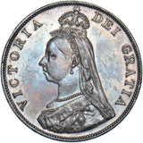 1889 Double Florin - Victoria British Silver Coin - Very Nice