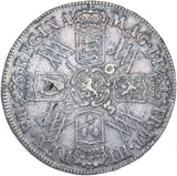 1693 Halfcrown (3 over 3, F/E FR) - William & Mary British Silver Coin - Nice
