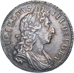 1701 Halfcrown - William III British Silver Coin - Very Nice