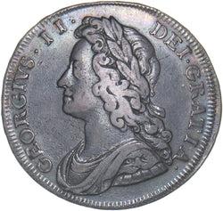 1731 Halfcrown - George II British Silver Coin - Nice