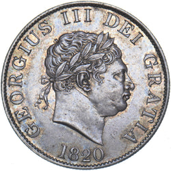 1820 Halfcrown - George III British Silver Coin - Very Nice