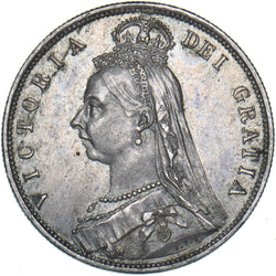 1887 Halfcrown - Victoria British Silver Coin - Very Nice