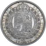 1887 Halfcrown - Victoria British Silver Coin - Very Nice