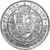 1901 Halfcrown - Victoria British Silver Coin - Very Nice