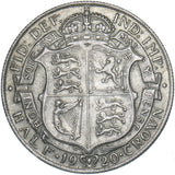 1920 Halfcrown - George V British Silver Coin - Very Nice