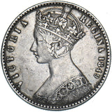 1849 Godless Florin - Victoria British Silver Coin - Nice